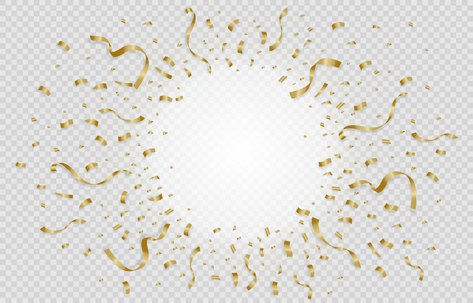 Golden Confetti Background vector