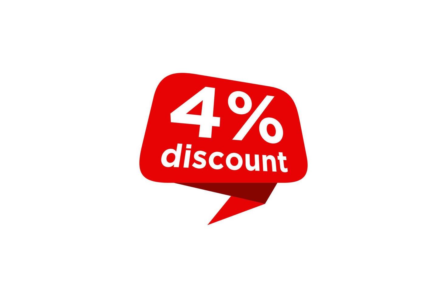 4 discount, Sales Vector badges for Labels, , Stickers, Banners, Tags, Web Stickers, New offer. Discount origami sign banner.
