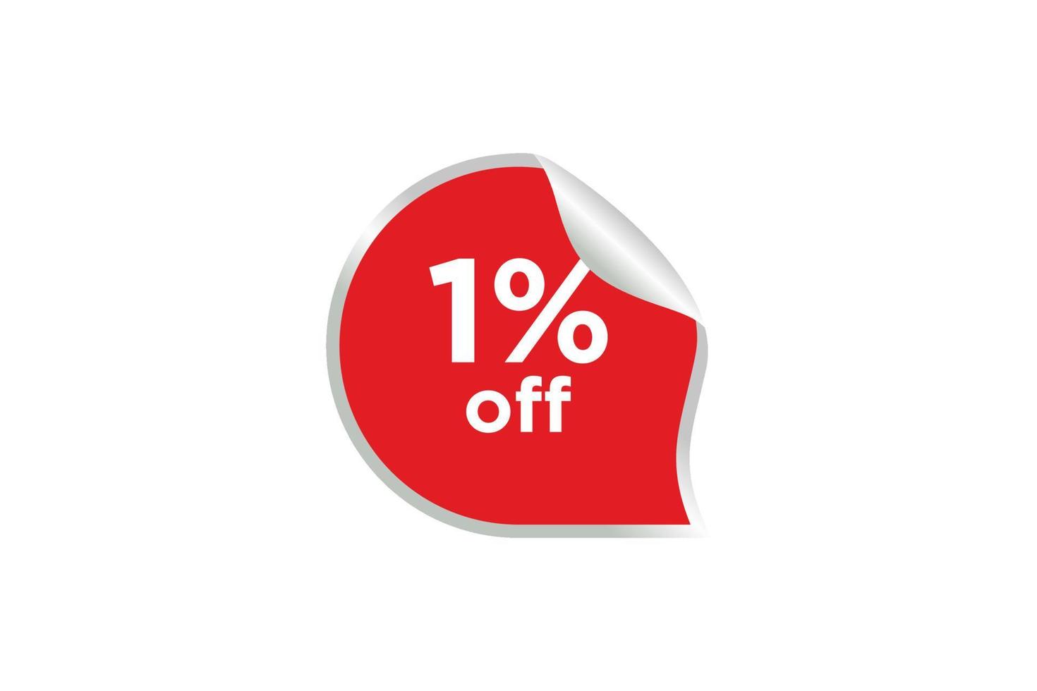 1 discount, Sales Vector badges for Labels, , Stickers, Banners, Tags