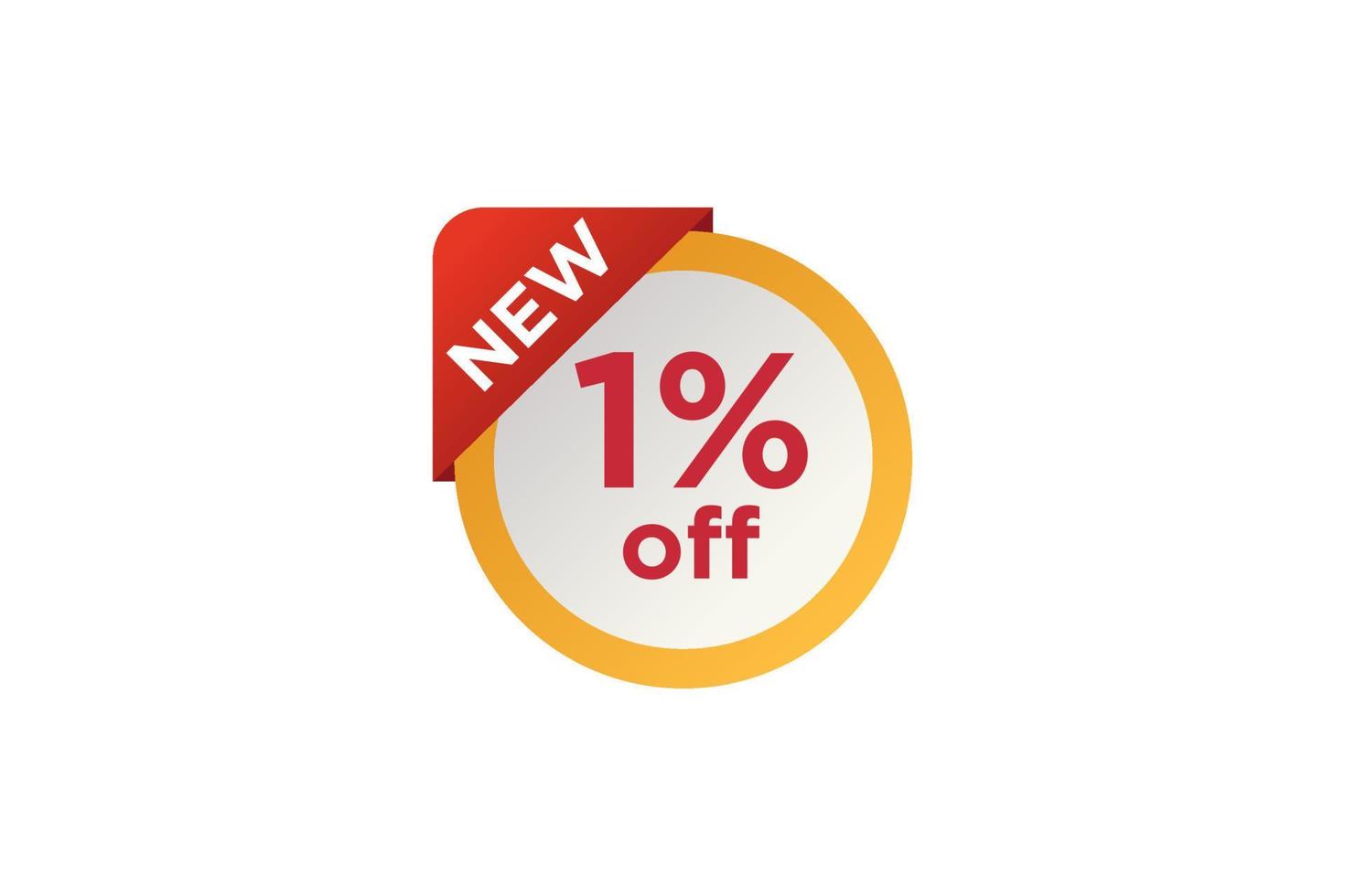 1 discount, Sales Vector badges for Labels, , Stickers, Banners, Tags, Web Stickers, New offer. Discount origami sign banner.