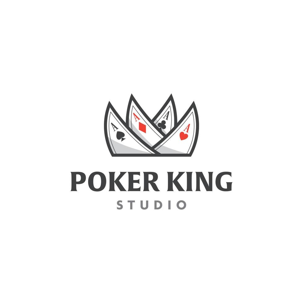 logotipo del rey del póquer vector