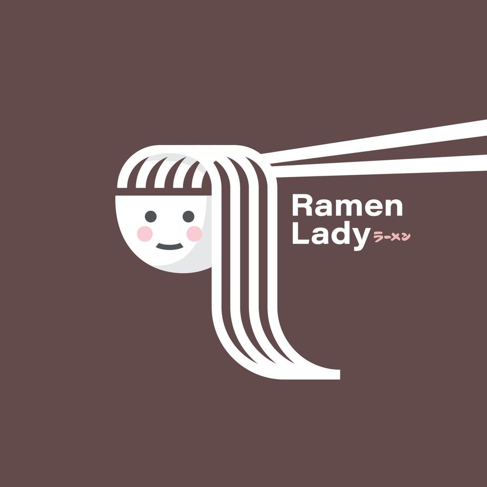 Ramen Lady Logo vector