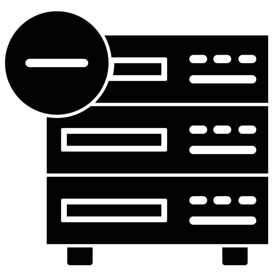 Server Remove Vector icon that can easily modify or edit
