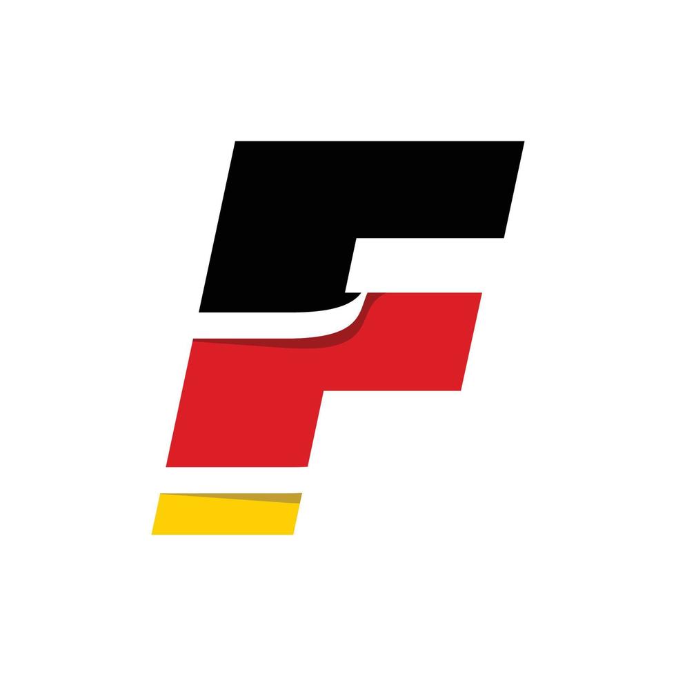 German Alphabet Flag F vector