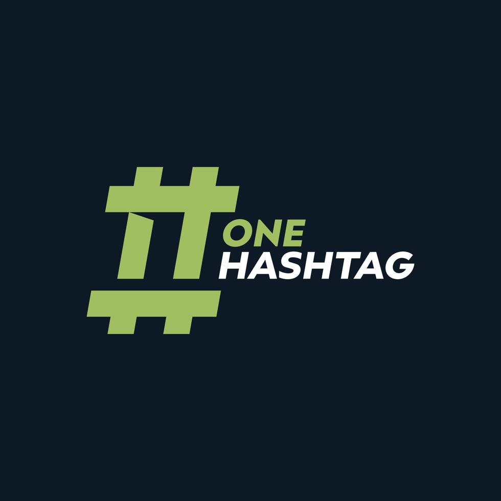 logotipo de un hashtag vector