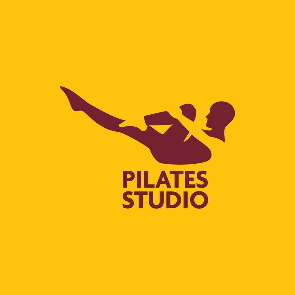 logotipo de yoga pilates vector