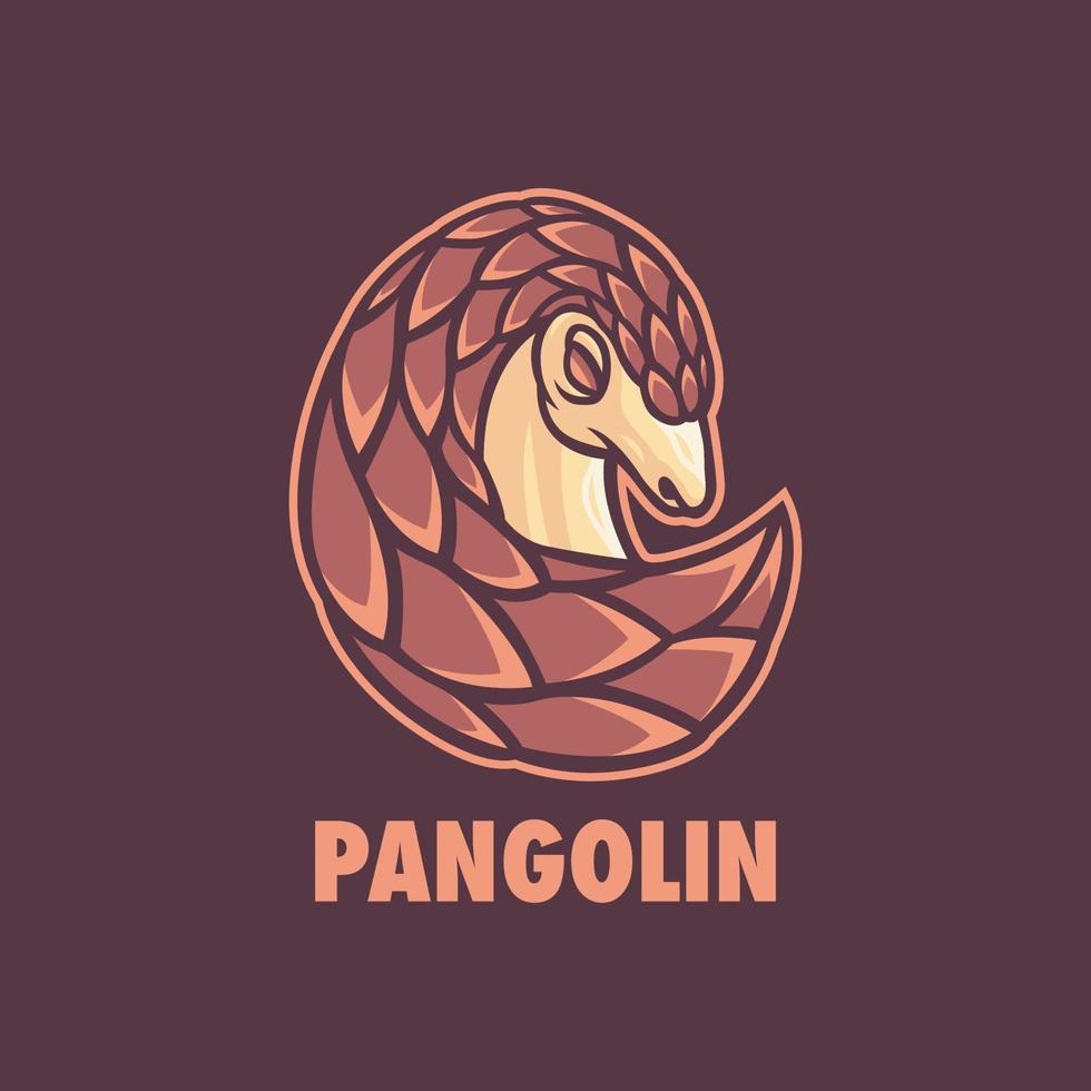 logotipo de la mascota del pangolín vector