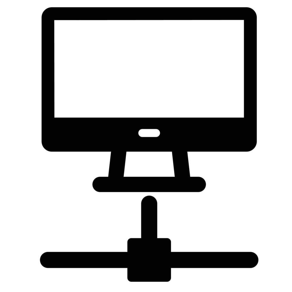 Monitor networking Vector icon that can easily modify or edit