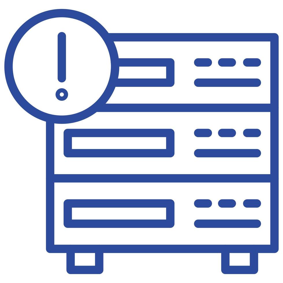 Alert Server Vector icon that can easily modify or edit