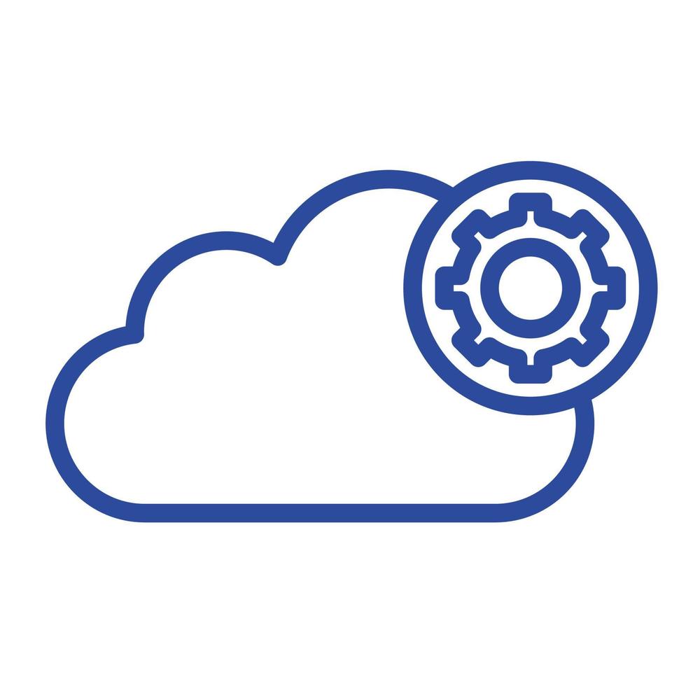 Cloud setting Vector icon that can easily modify or edit