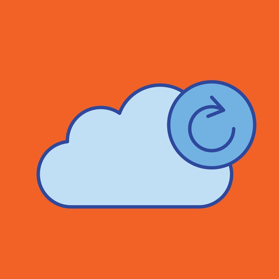 Cloud backup Vector icon that can easily modify or edit