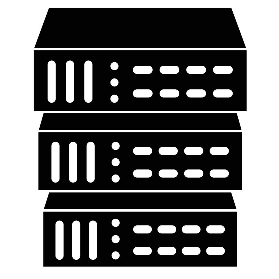 icono de vector de servidor de base de datos que puede modificar o editar fácilmente