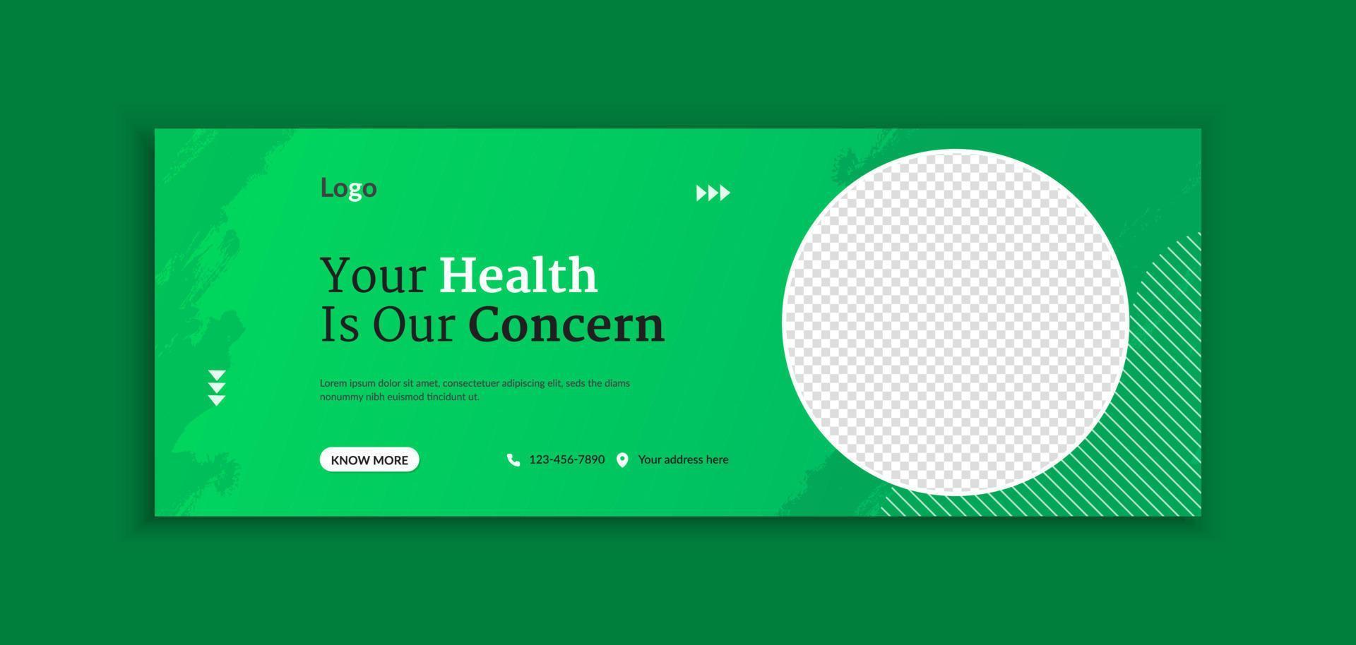 Medical web banner and social media template vector