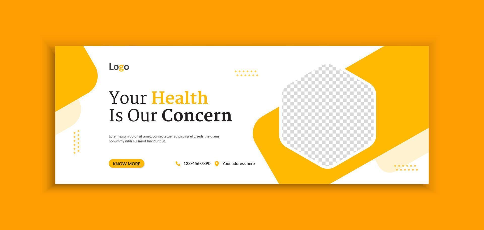 Creative medical promotion web banner and social media template vector