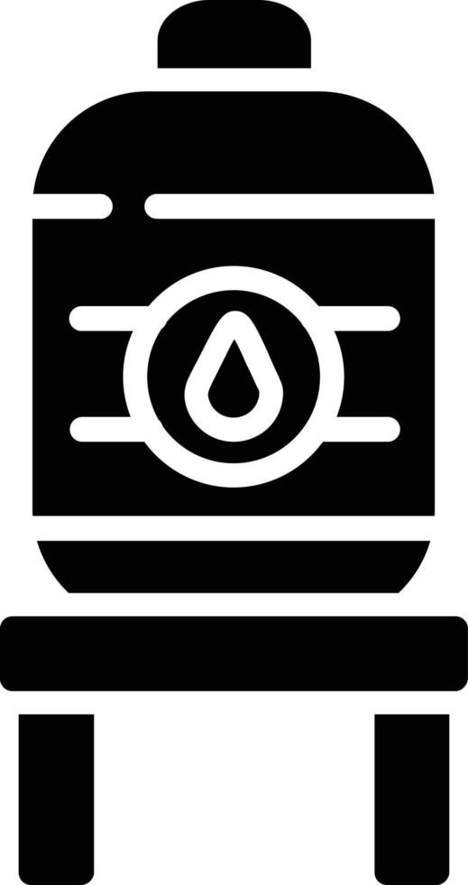 Oil Tank  Glyph Icon vector