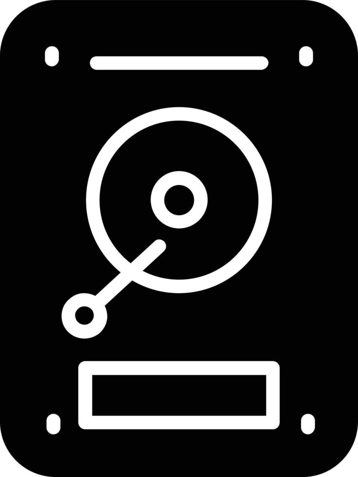 Hard Drive Glyph Icon vector