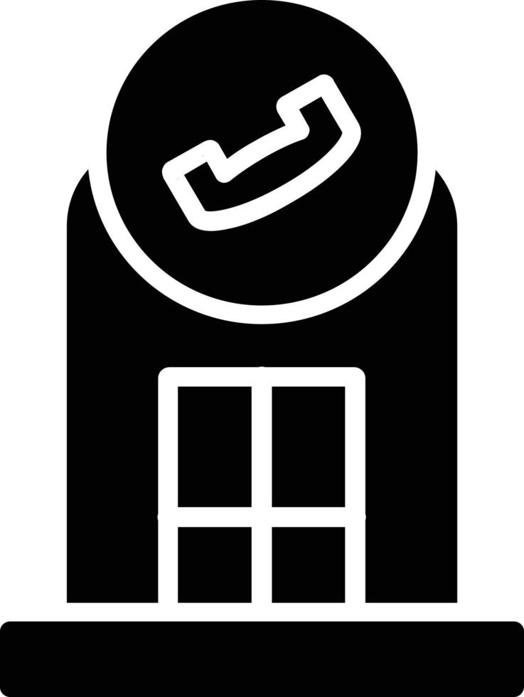 icono de glifo de cabina telefónica vector