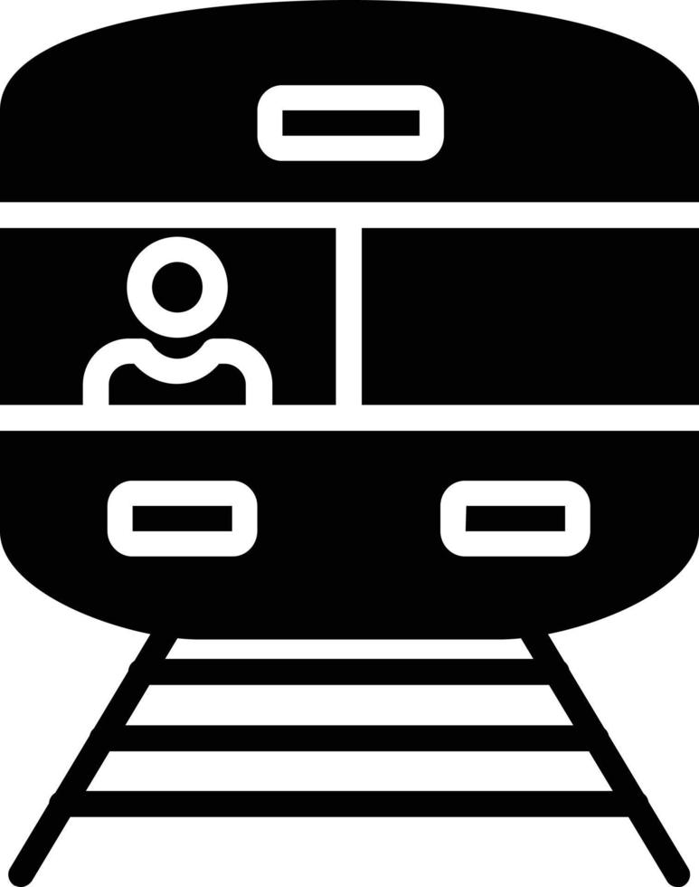 icono de glifo de tren vector