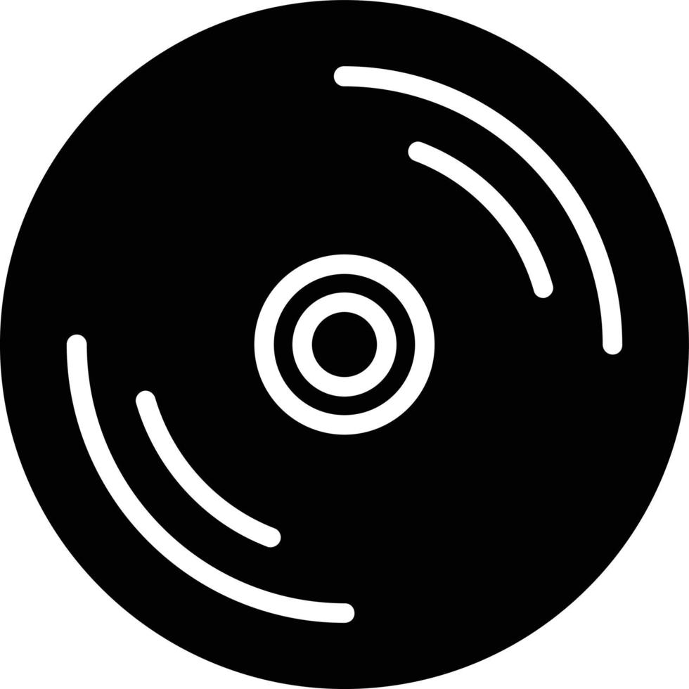 icono de glifo de disco compacto vector