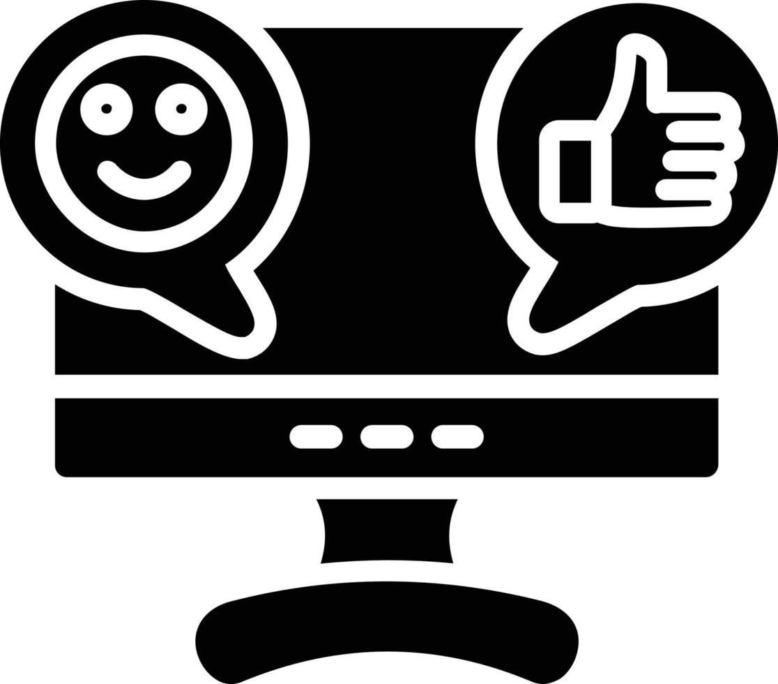 Reaction Glyph Icon vector