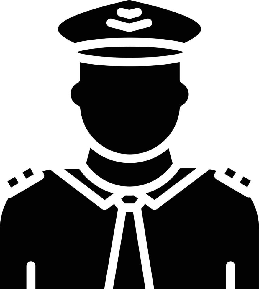 Pilot  Glyph Icon vector