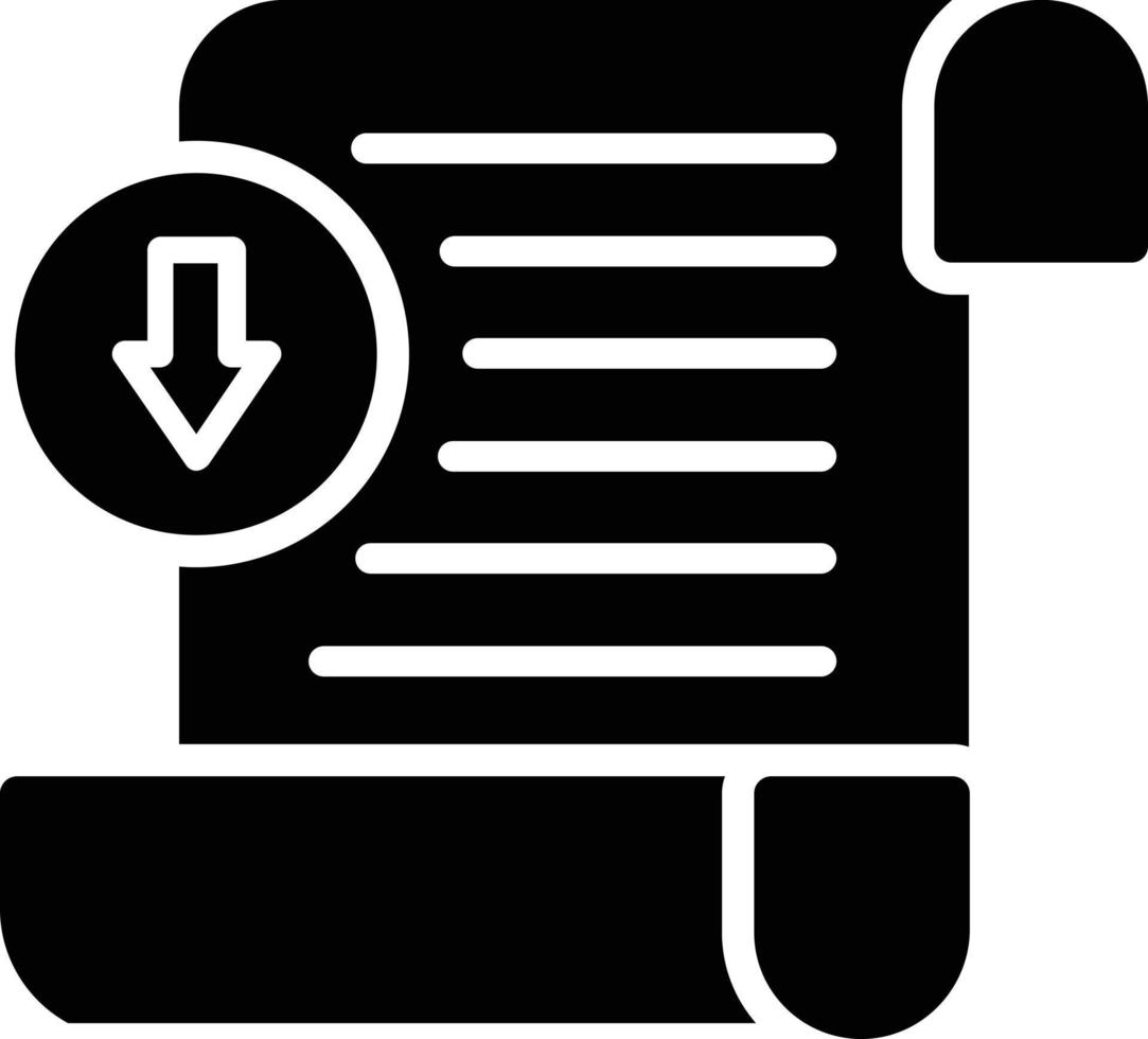 Invoice Glyph Icon vector