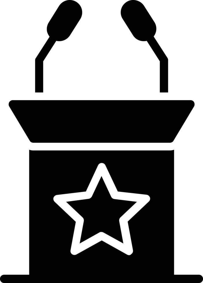 Tribune Glyph Icon vector