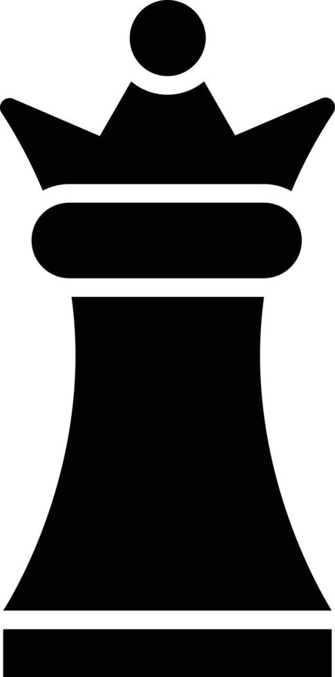 Chess Queen Glyph Icon vector