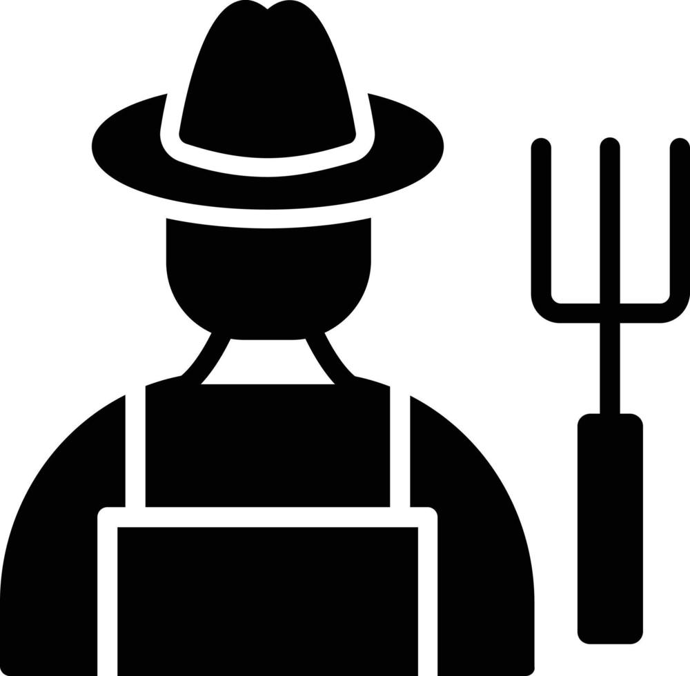 Farmer Glyph Icon vector