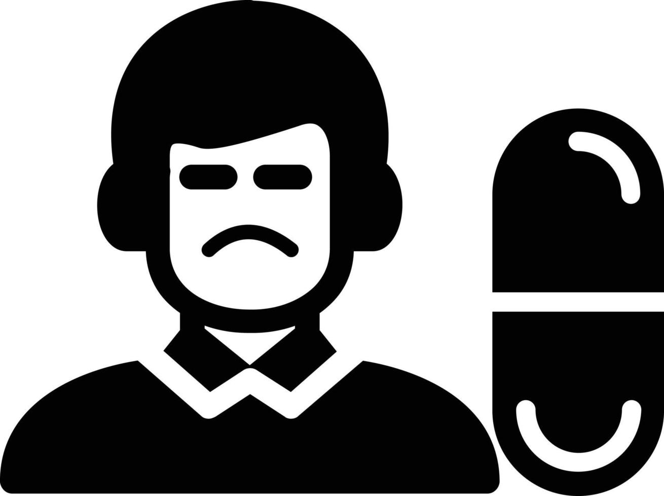 Drug Addict Glyph Icon vector