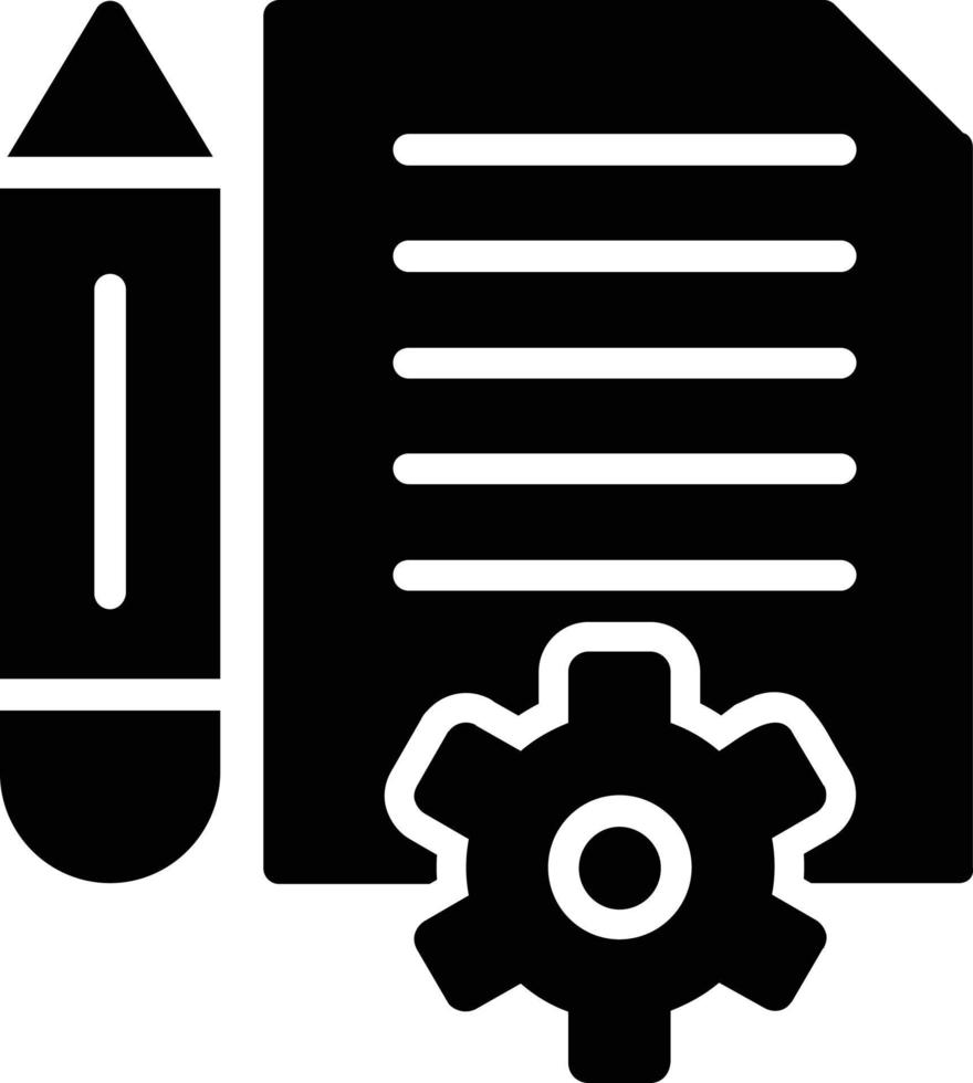 Contract Glyph Icon vector