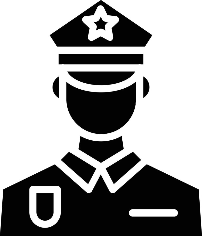 Police Man Glyph Icon vector