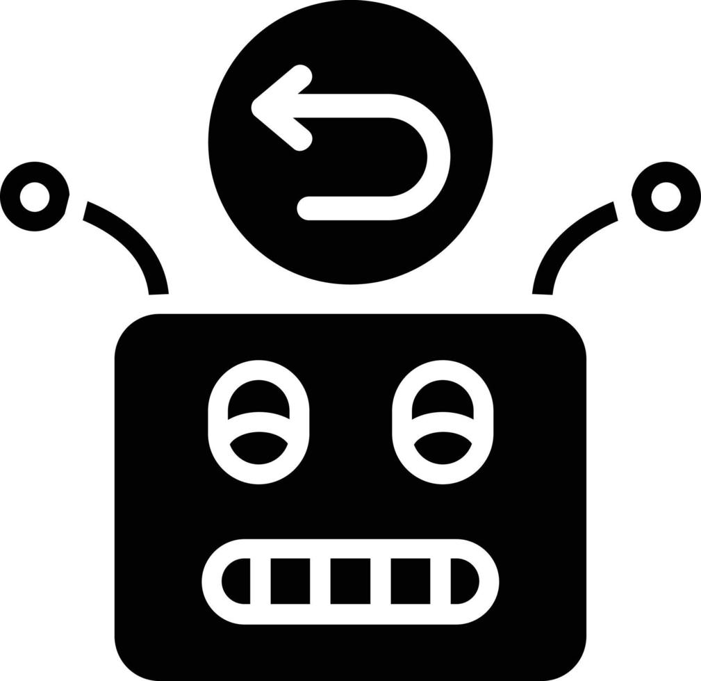 icono de glifo de respuesta automática vector