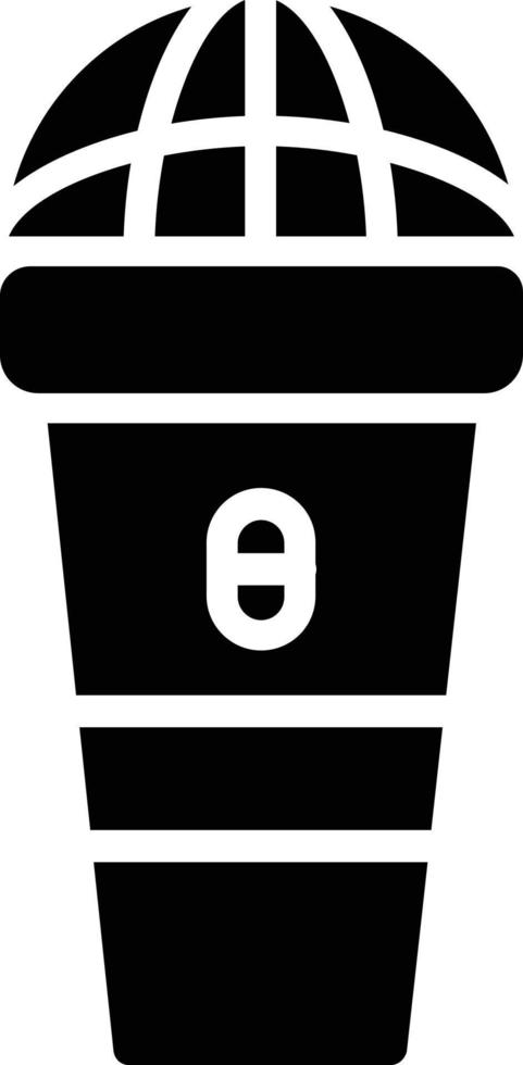 Micro Phone Glyph Icon vector