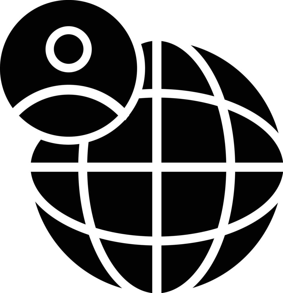 Global Glyph Icon vector