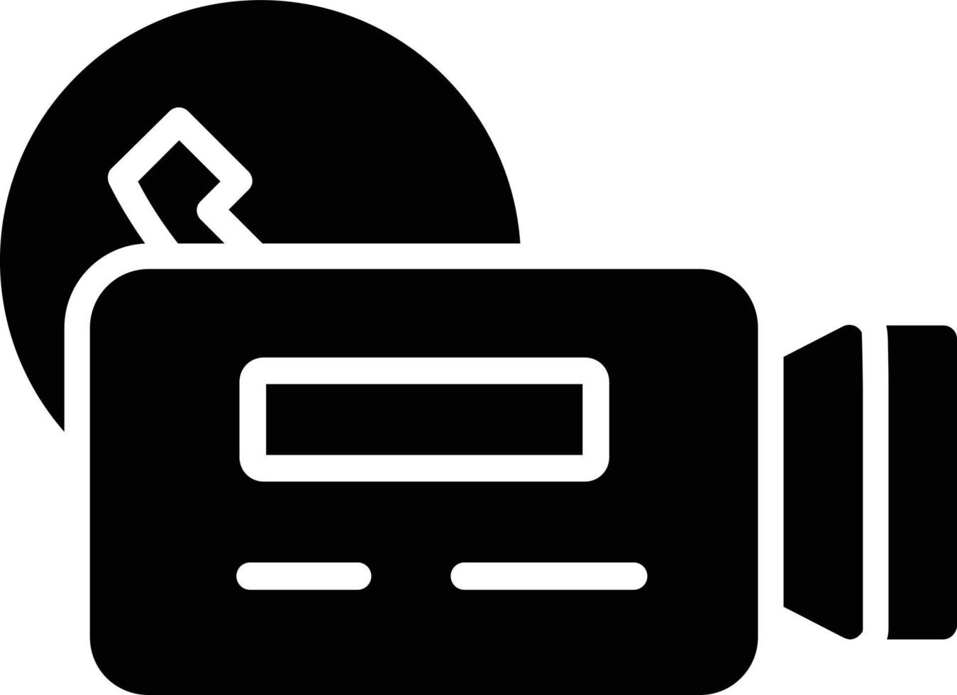 Video Call Glyph Icon vector