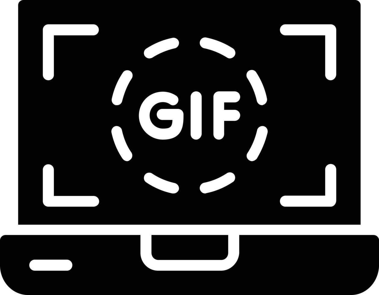 icono de glifo gif vector