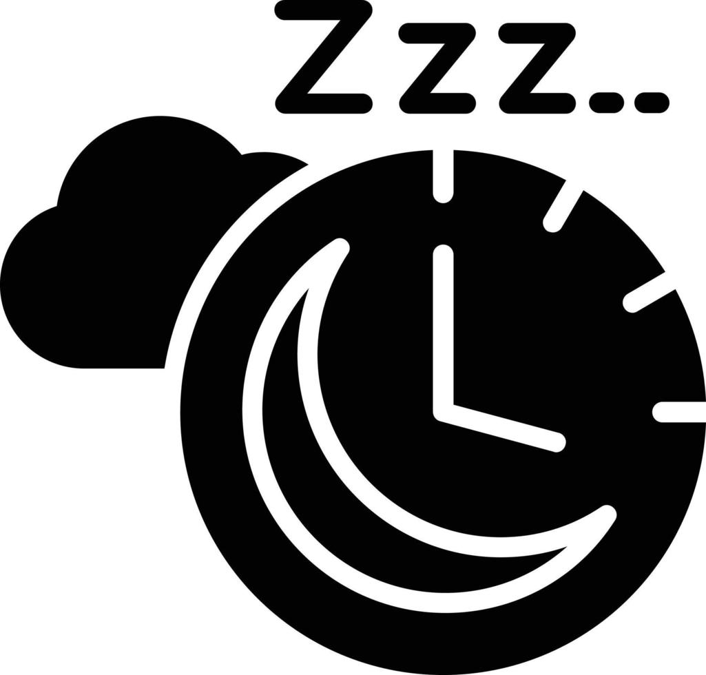 Sleep Glyph Icon vector