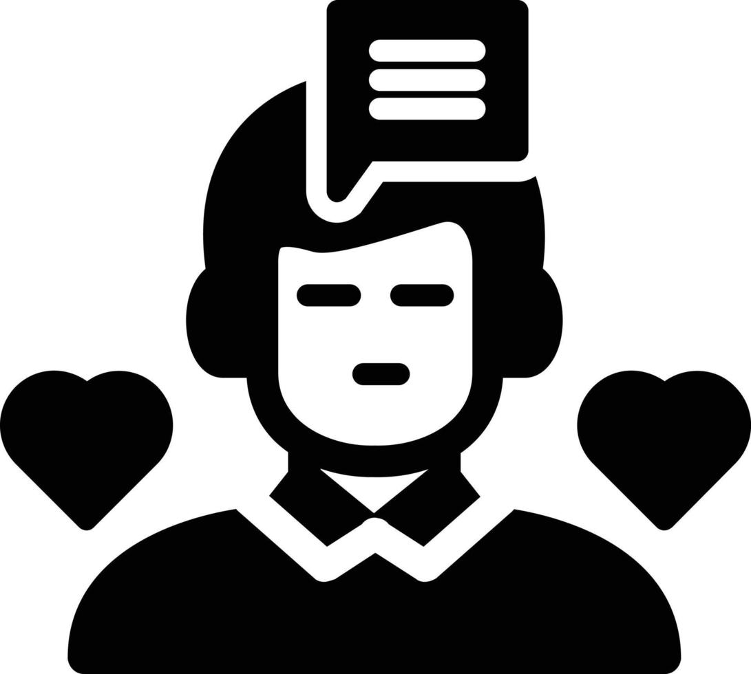Social Interaction Glyph Icon vector