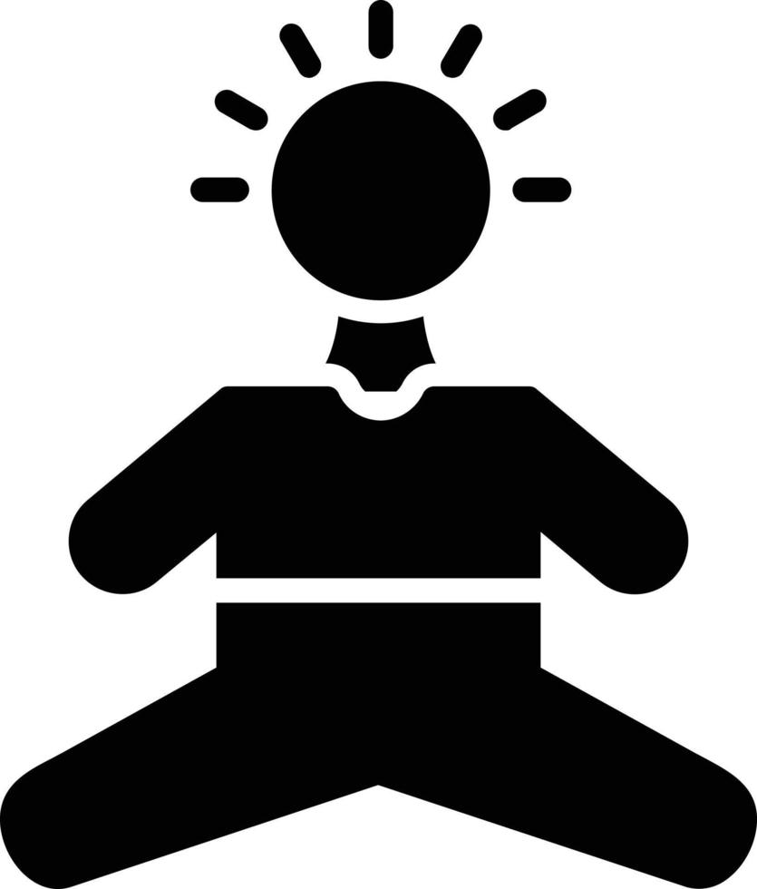 icono de glifo de yoga vector