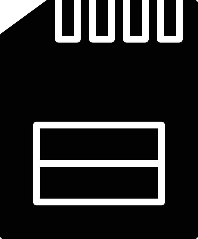 Memory Card Glyph Icon vector