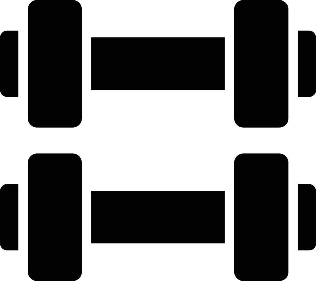 Dumbbell Glyph Icon vector