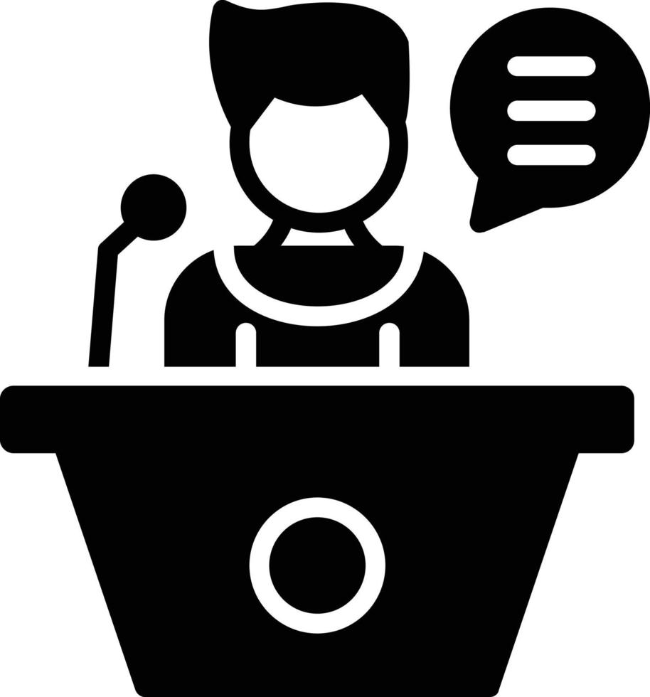 Speaking Glyph Icon vector