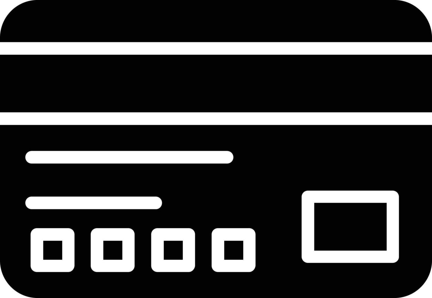 Visa Card Glyph Icon vector