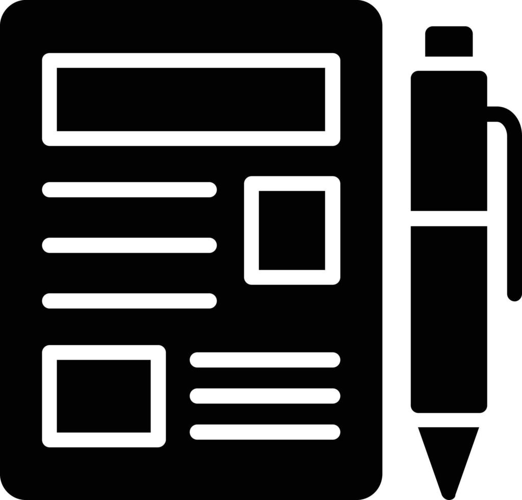 Blogger Glyph Icon vector