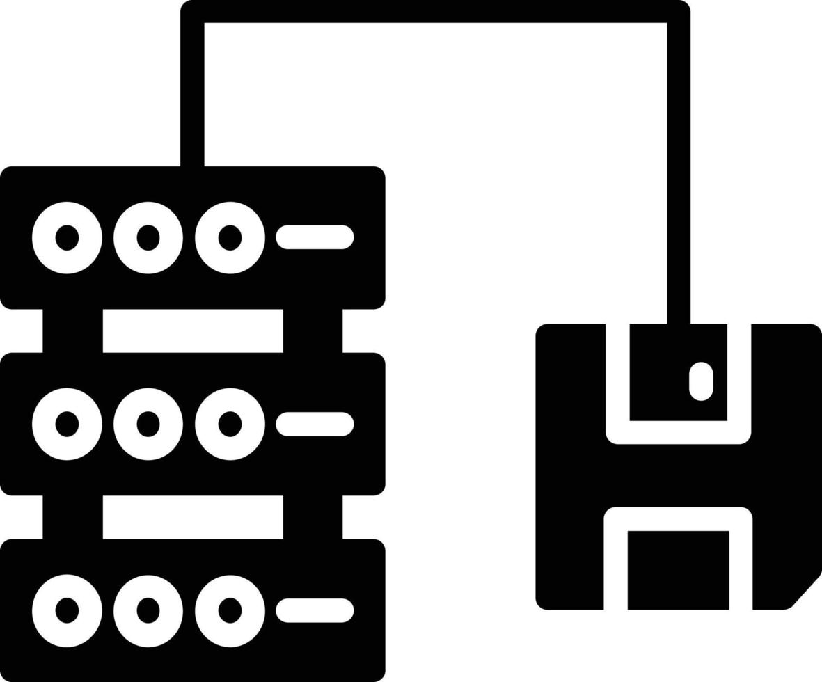 Data Base Glyph Icon vector