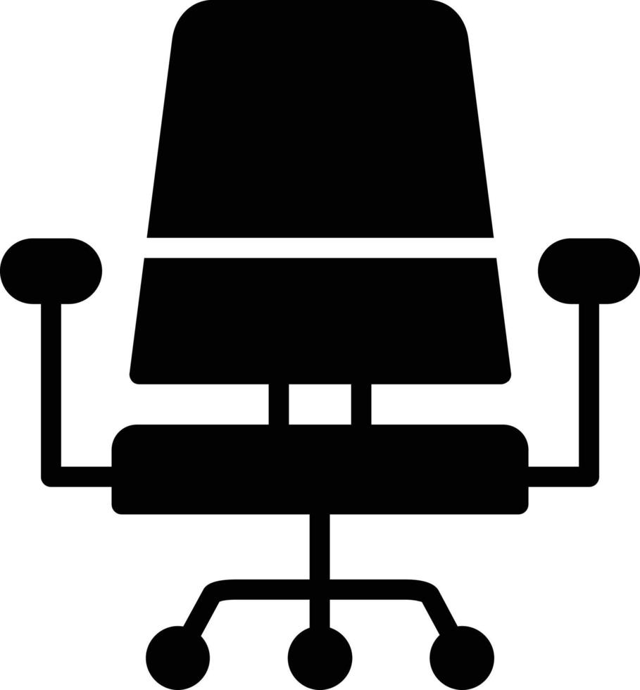 icono de glifo de silla de oficina vector