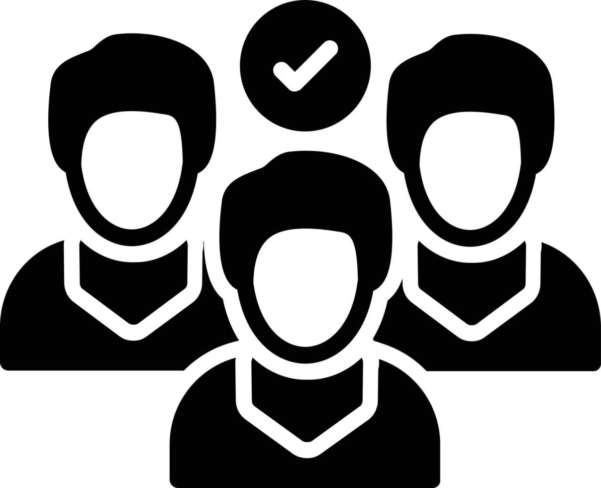 Group Glyph Icon vector