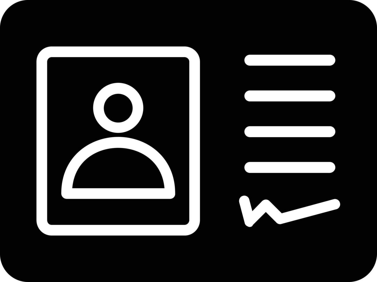 Id Card Glyph Icon vector
