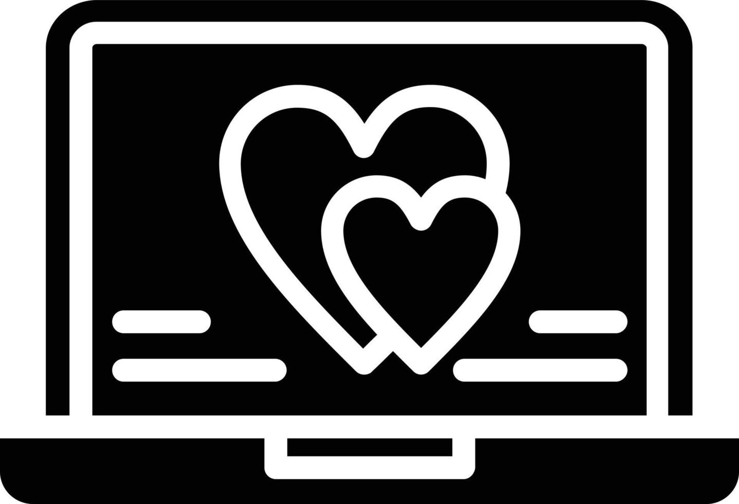 Love Glyph Icon vector